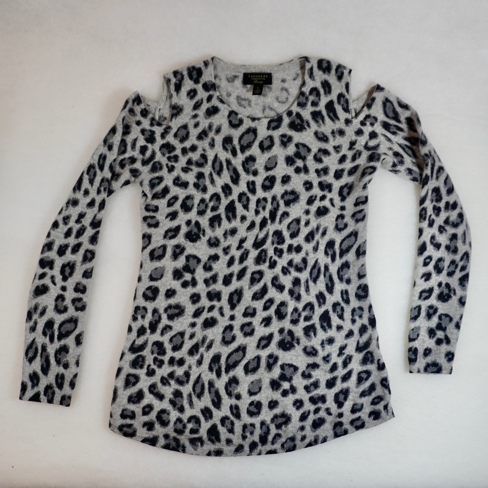 Charter Club 💯 Cashmere Luxury Cheetah Sweater Ladies S